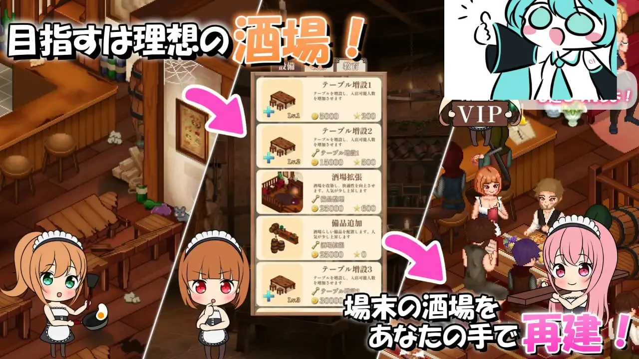 【PC电脑】梦幻酒馆与秘密调教-夢見る酒場と秘密の調教 v1.0【SLG/2D/像素】汉化版